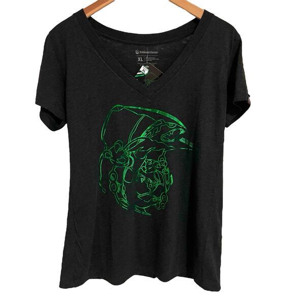 Pokemon Center Exclusive NWT Mega Rayquaza Eclipse T-Shirt Juniors XL Black - Picture 1 of 6